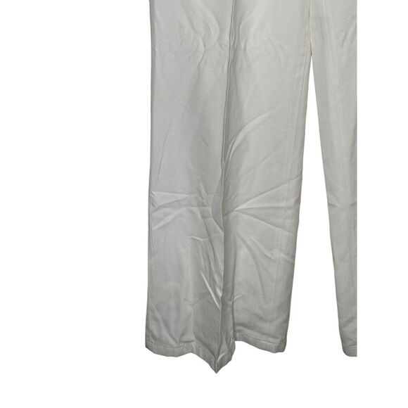 Da-Nang Surplus Women's Pants Logo Wide-Legs Mid-Rise Casual Cotton Cream Size 6 - Picture 9 of 10